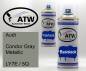 Preview: Audi, Condor Gray Metallic, LY7E / 5Q: 400ml Sprühdose + 400ml Klarlack - Set, von ATW Autoteile West.